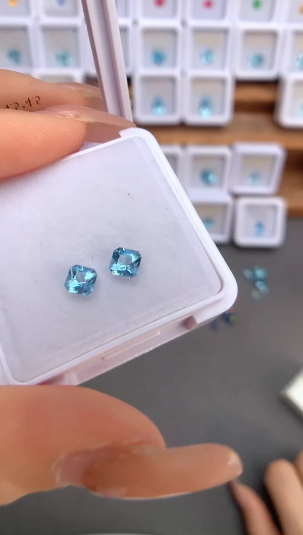 未镶嵌裸石定制海蓝宝石0.8ct