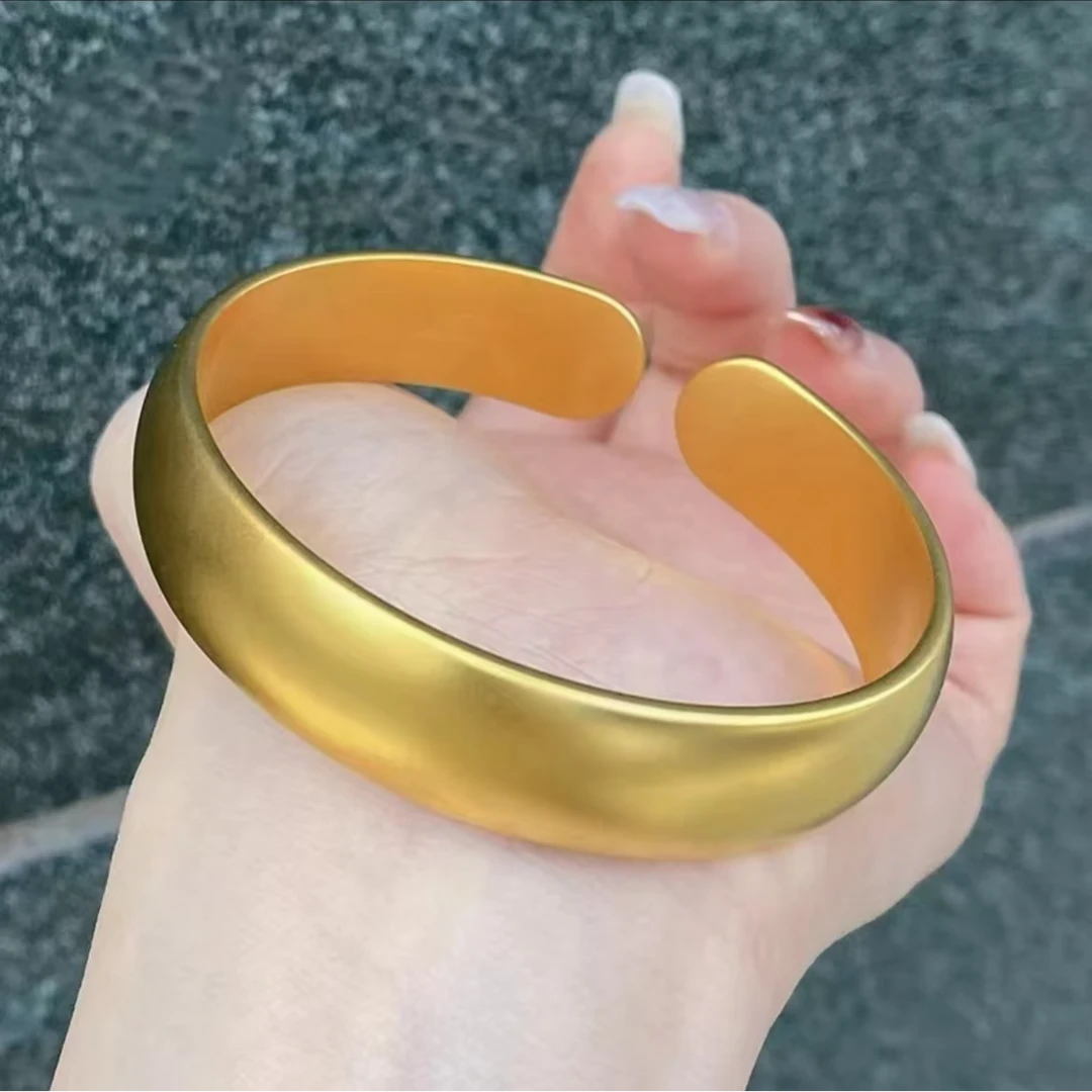 合金手镯 精工【开口】14N轮胎磨砂重工富贵手镯56 g