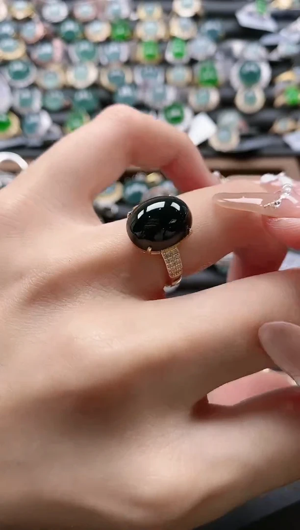 【闪购商品】翡翠戒指银S925镶嵌51511