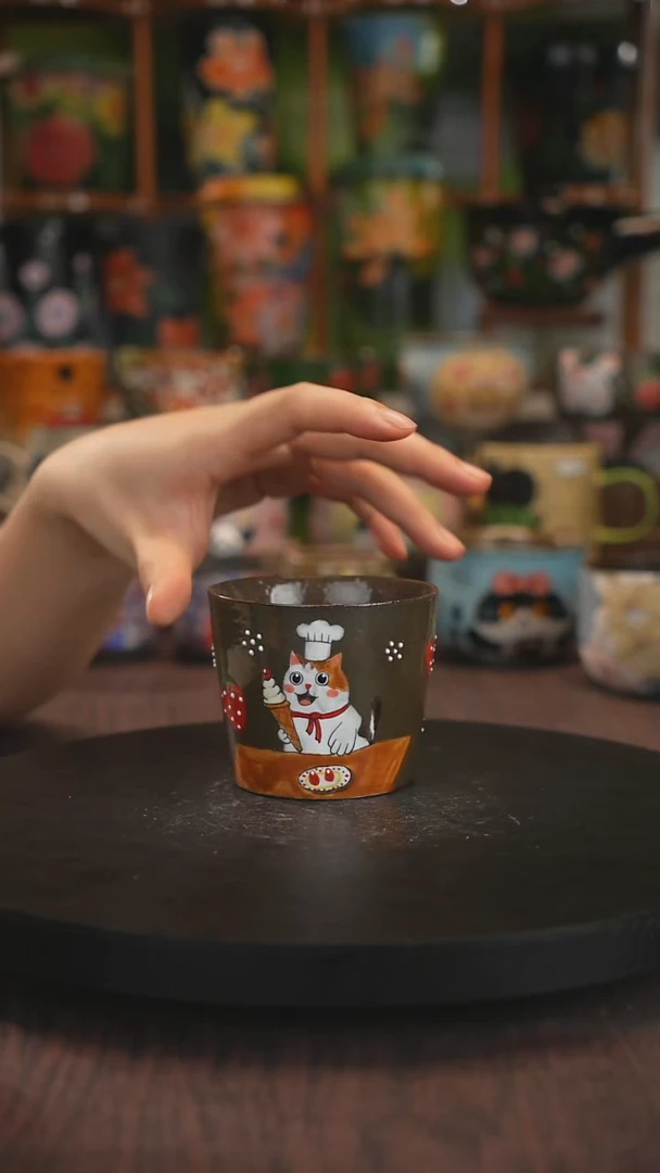 紫砂油画手绘釉下彩