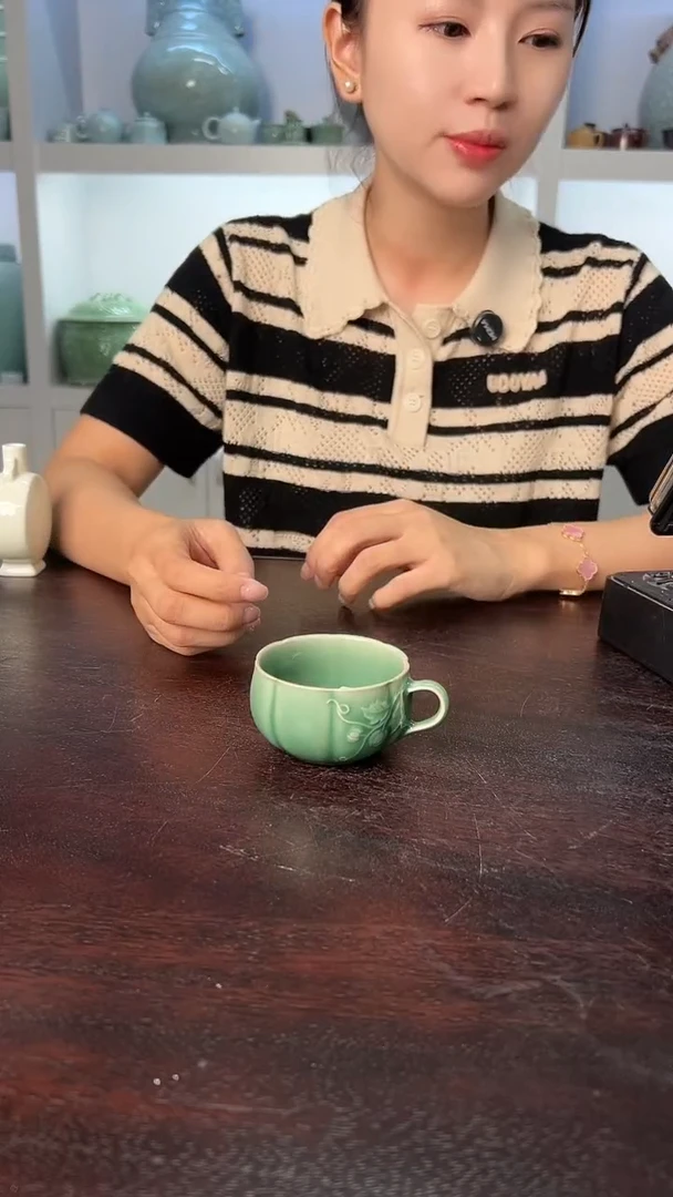 龙泉云间青瓷小米茶器
