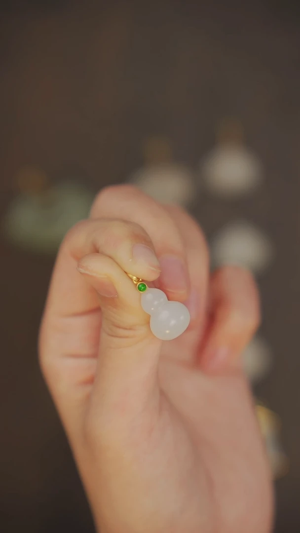 【闪购商品】和田玉吊坠(不含链)18K金镶嵌吊坠