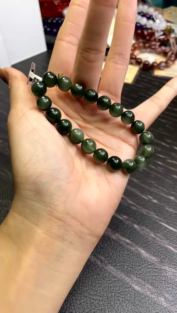 水晶手链未镶嵌9±/x-947【绿兔毛