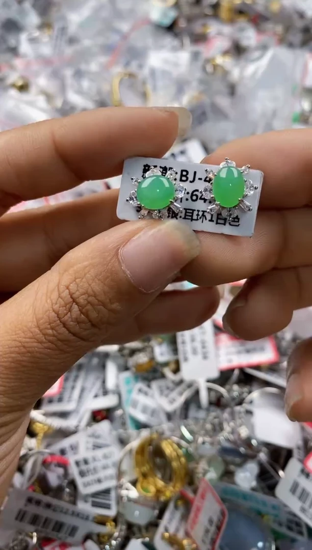 银S925镶嵌戒指翡翠999-----8