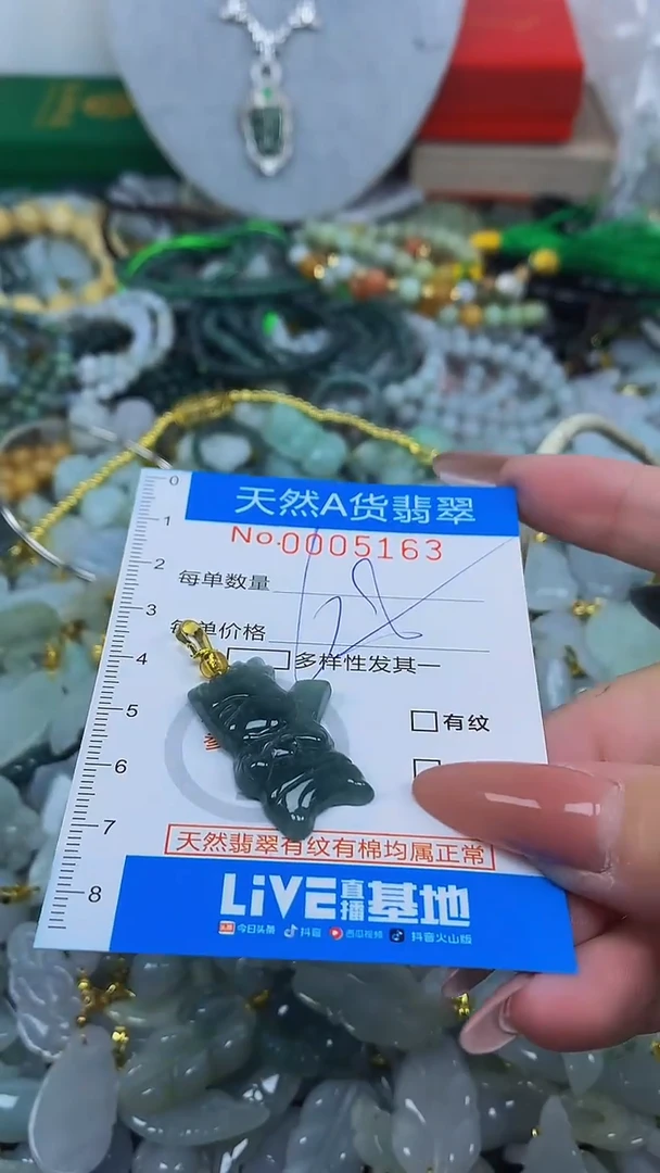颈饰未镶嵌翡翠净货挂件-5163