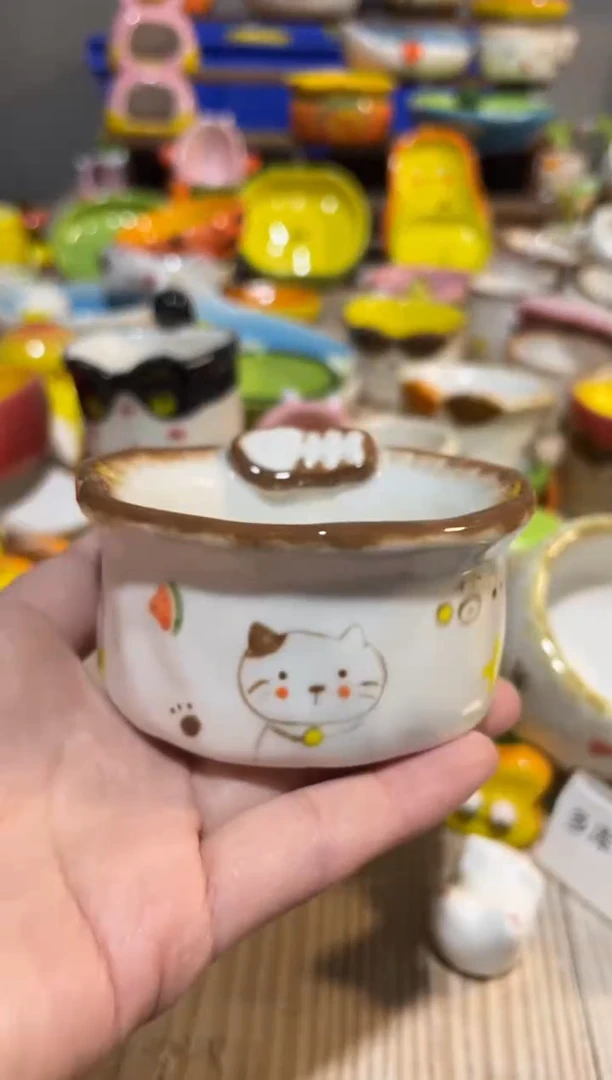 229手绘釉下彩微瑕陶瓷