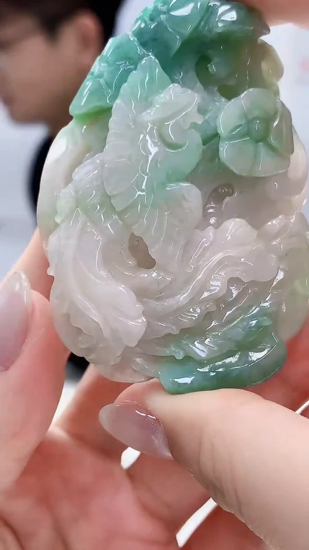 定制翡翠未镶嵌5159lr-毛货挂件59