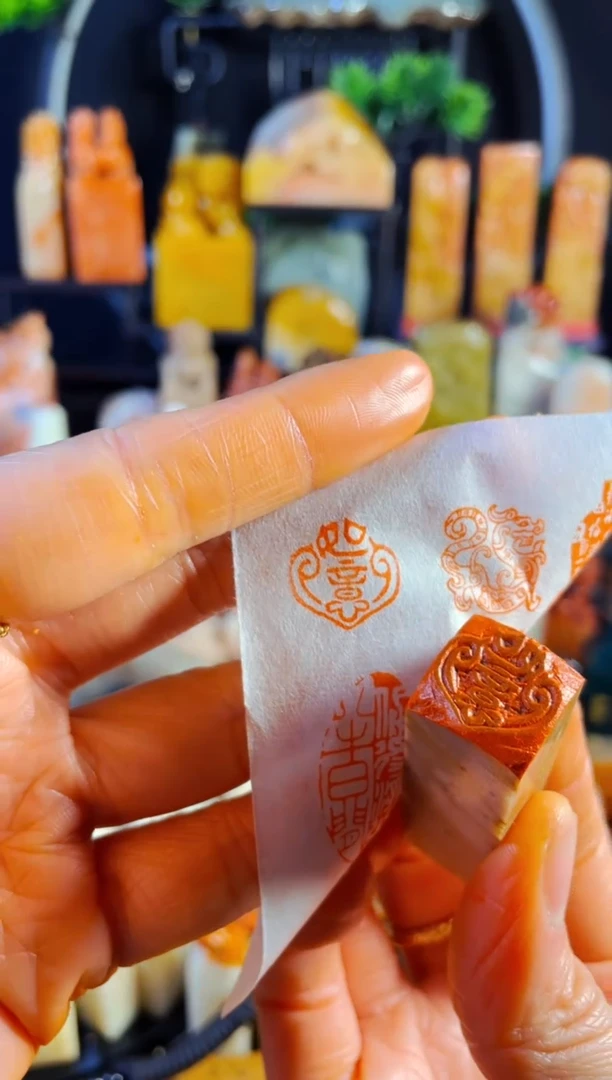 【闪购商品】老挝石印石手工篆刻《如意》1.5 如意纹