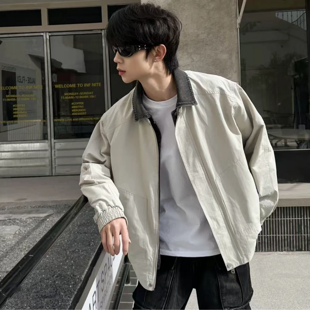 小众商场时尚假两件牛仔夹克-85815
