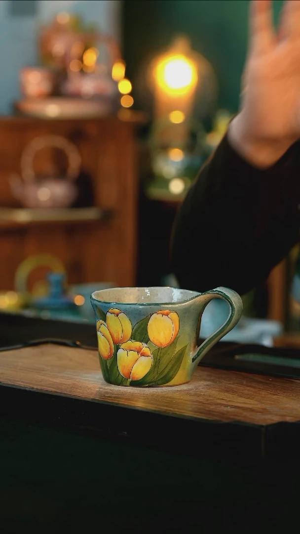 【闪购商品】杯手绘心瓷陶瓷浮力