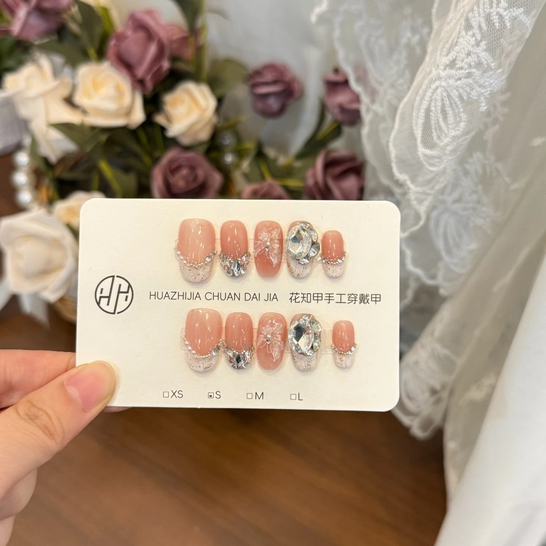 【茉莉奶白】纯手工定制美甲可拆卸穿戴甲