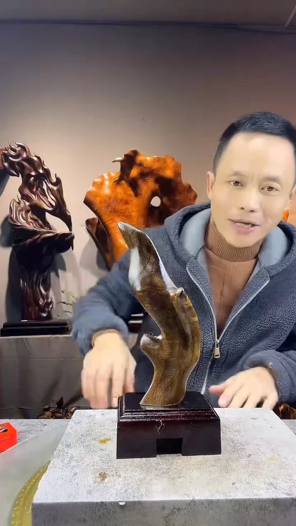 金丝楠杰*小叶桢楠随行摆件7