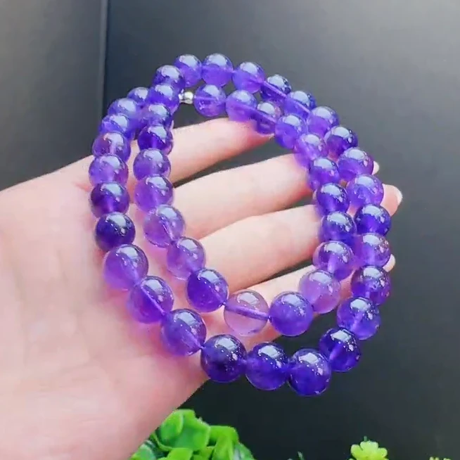 C3901皇家紫极光99紫舒俱晶水晶紫项链