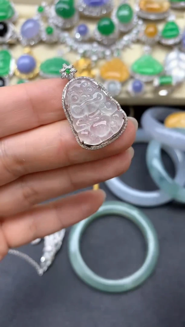 【闪购商品】翡翠颈饰18K金镶嵌267-中国好珍宝