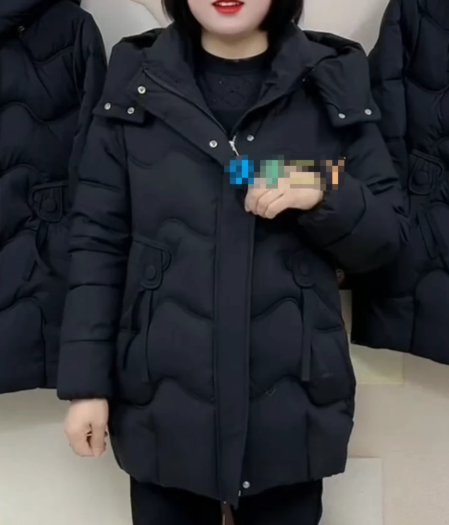 中长款加厚保暖宽松棉服妈妈外套