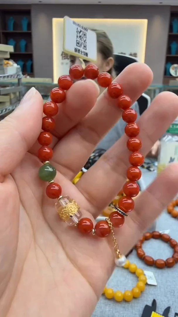 未镶嵌手链南红玛瑙215秒拍号 假一罚三