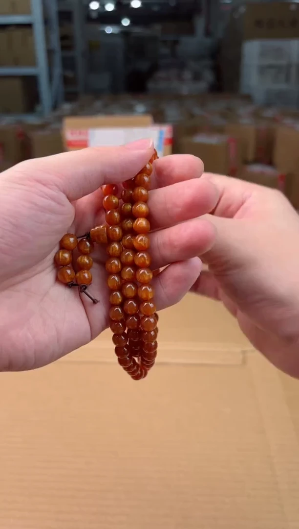 一铭文玩木作类材质手串无礼盒
