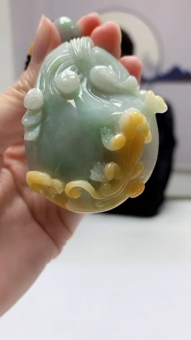 【闪购商品】定制翡翠未镶嵌4969zm-毛货挂件钱袋22