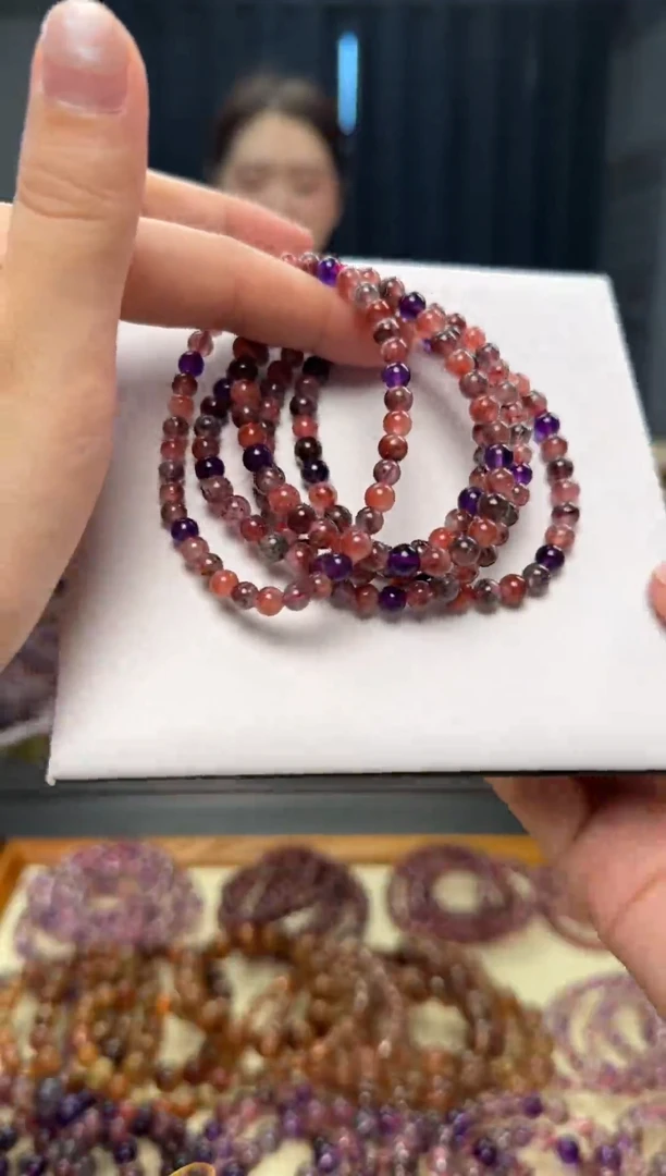 未镶嵌手串水晶超七桃花醉 多样性发一