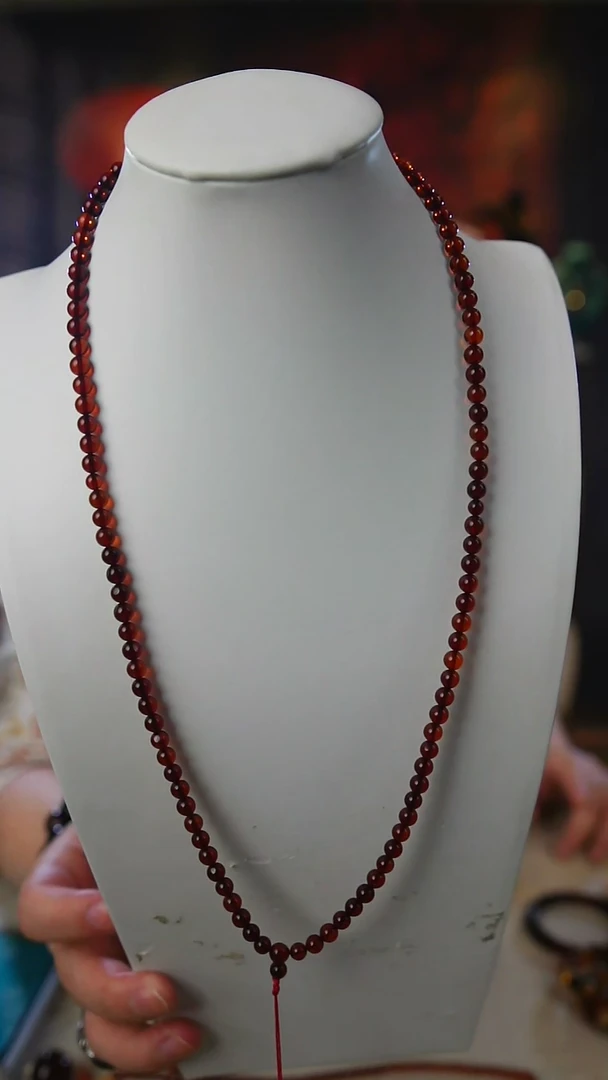 【闪购商品】琥珀手链未镶嵌血珀108-5mm