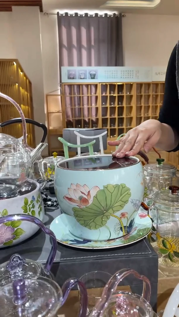 手工艺品玻璃陶总堂荷花电陶炉啊啊