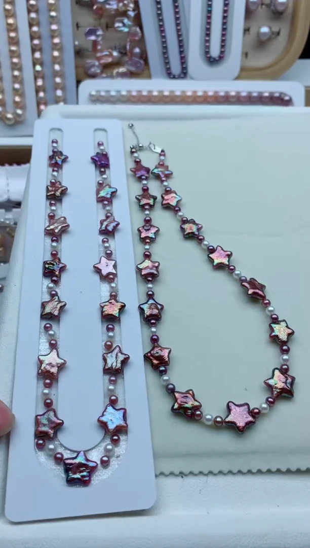 项链银S925镶嵌淡水珍珠多样性发其一，非无暇