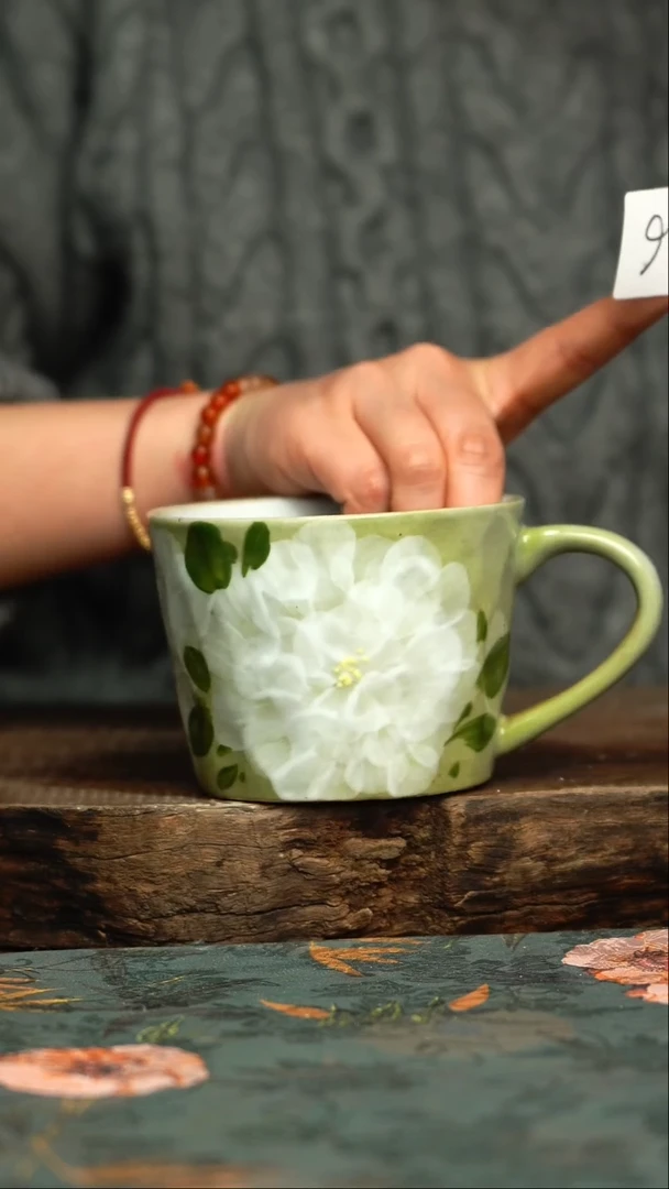 【闪购商品】杯釉下彩手工手绘同款陶器