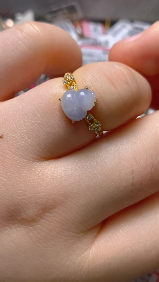 银S925镶嵌戒指翡翠百内无证书