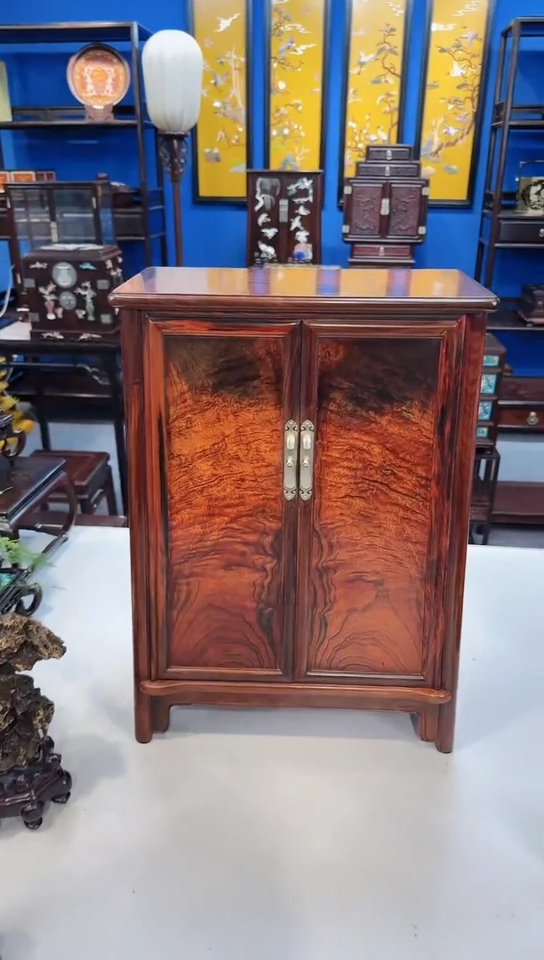 【闪购商品】红酸枝木类成套家具圆角古架