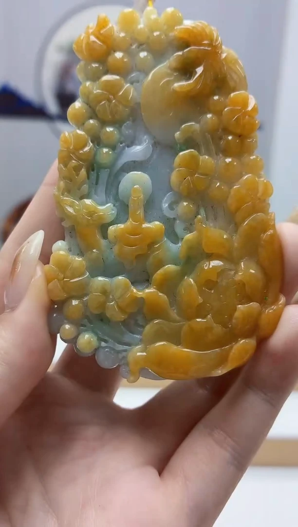 未镶嵌定制翡翠4812jw-毛货挂件85