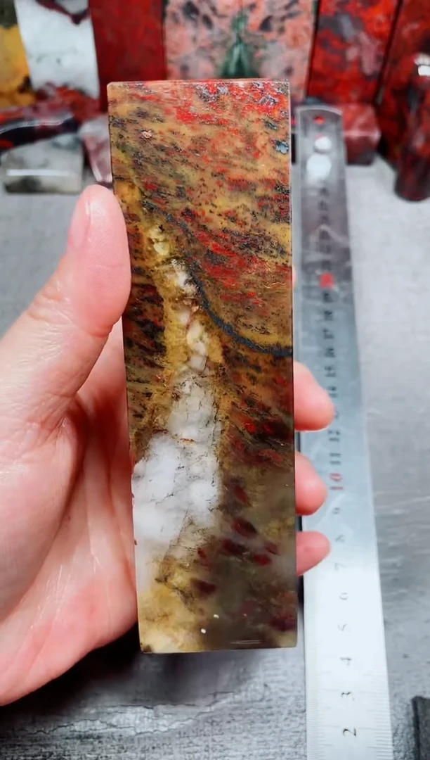 桂林鸡血玉素章老虎冻--46