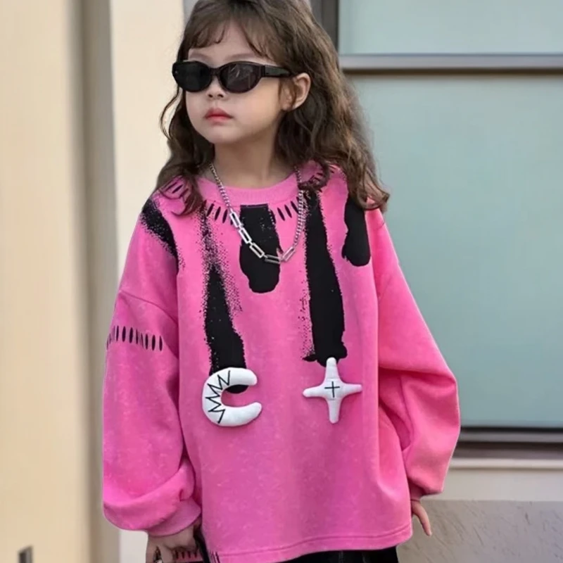 406301《现》优选韩版休闲舒适时尚秋季长袖卡通卫衣