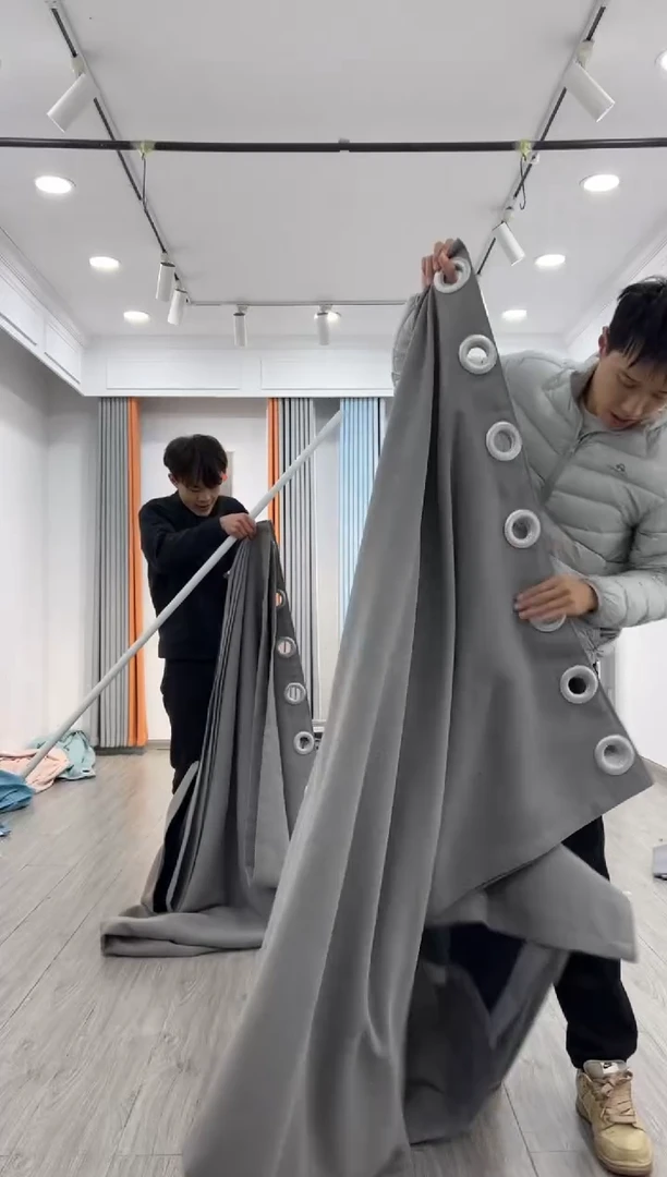 涤纶麦子成品窗帘5