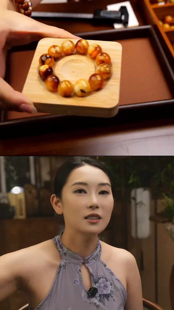 蜜蜡未镶嵌珠宝奇石19沁色圆珠15mm多样性发其一