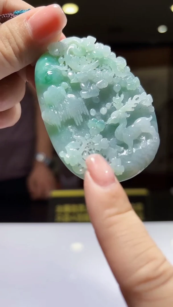 定制翡翠未镶嵌17/0626/C/发其一件/小鹿