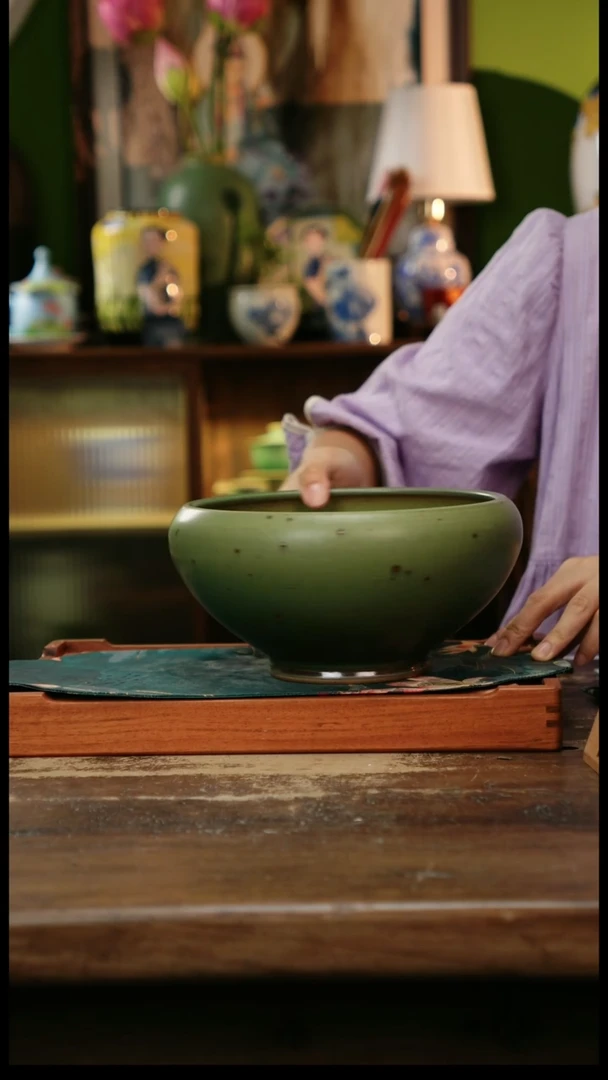 瓷片景德镇纯手工釉下彩精品茶具水杯