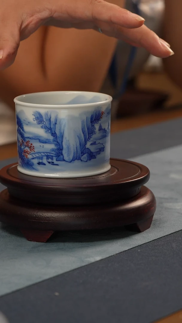 杯子非遗-王老师-青花山水容天杯