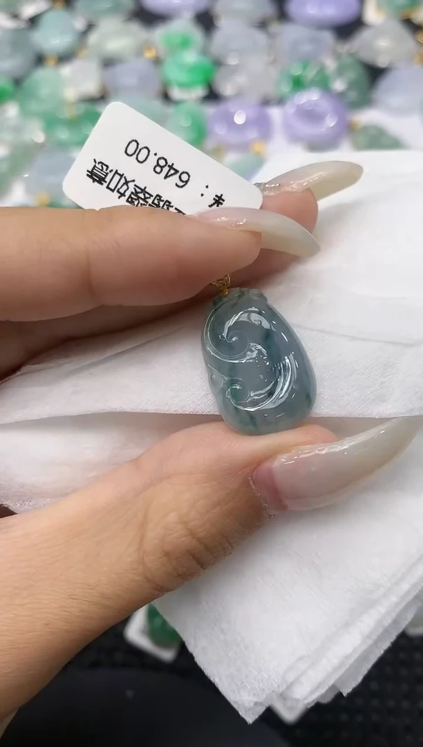 颈饰18K金镶嵌翡翠11111111111