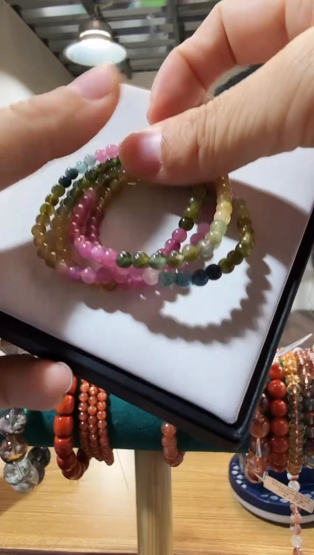 未镶嵌手链碧玺优0200 约4mm