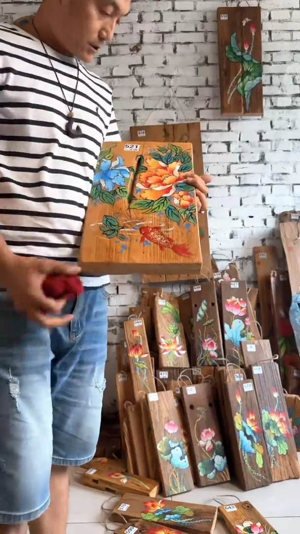 桃核吊坠521号木板画