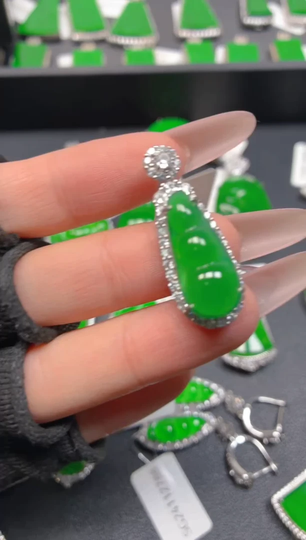 银S925镶嵌戒指翡翠00