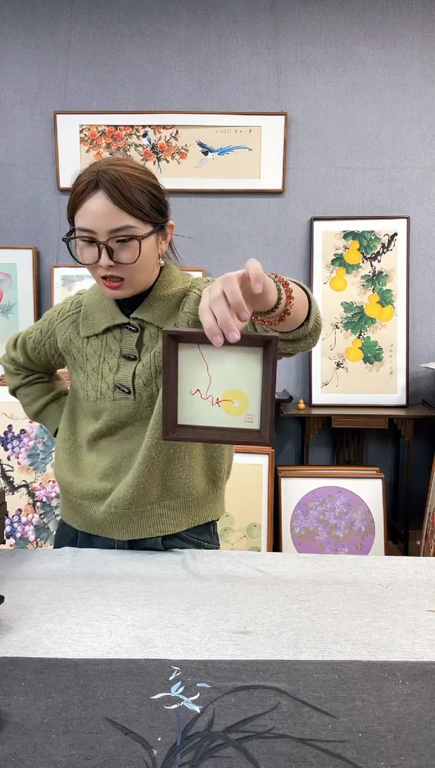 【闪购商品】国画5寸-小摆台作品-铜钱