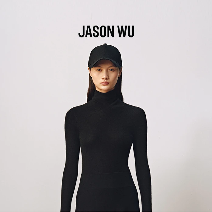 JASON WU 秋季新款精纺羊绒高领无缝上衣针织衫女