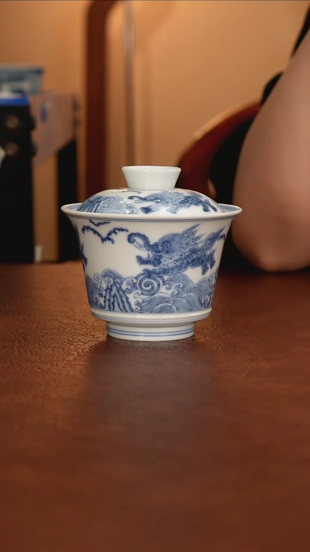 景德镇瓷器，青花瓷手绘茶具~