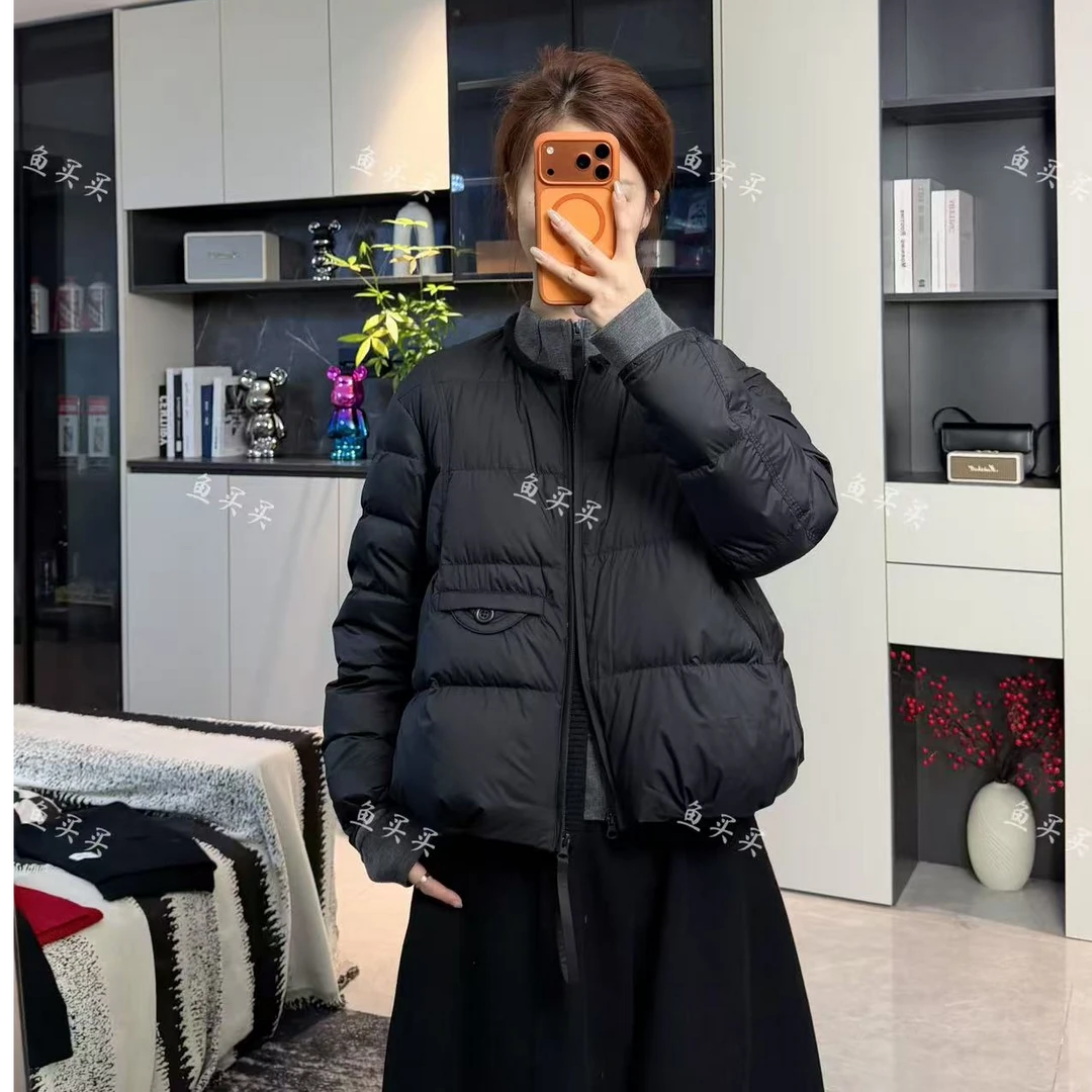 无领2025新款宽松冬季90白鸭绒韩版百搭保暖休闲羽绒服