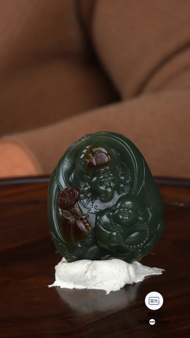 未镶嵌和田玉挂件爱*惠福彩俩旺