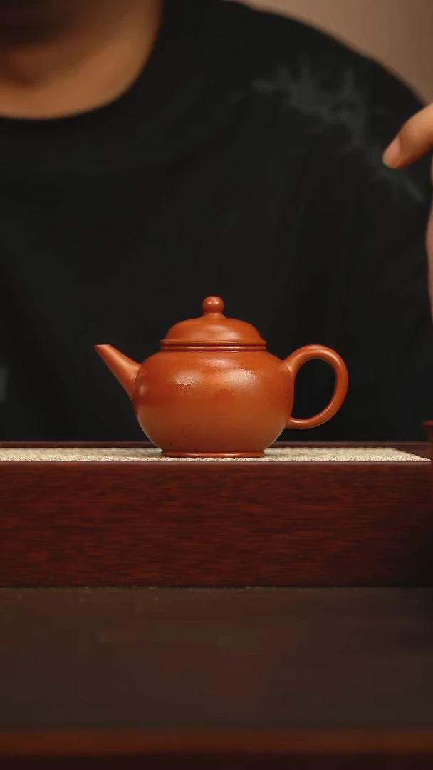 茶壶紫砂100cc水平半手原矿朱泥