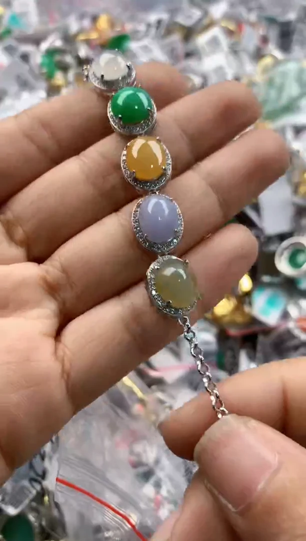 银S925镶嵌戒指翡翠555----3