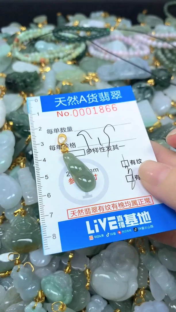 颈饰未镶嵌翡翠净货挂件-1866