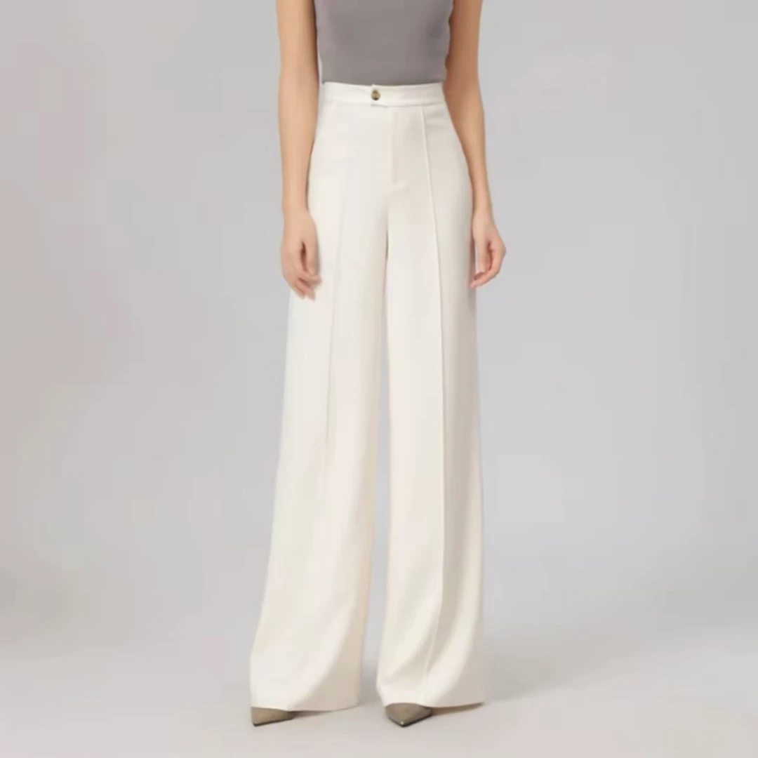 AMASS/阿玛施冬季新款高腰垂感宽松休闲王菲裤显廋直筒裤510050